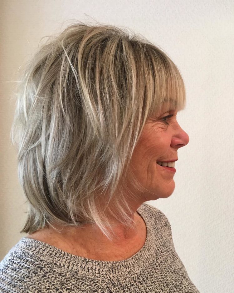 Мелирование волос на короткие волосы фото после 50 лет для женщин