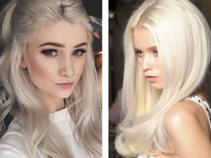 Арктический блонд концепт фото на волосах