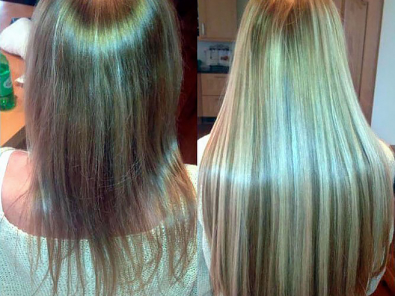 Фото наращивания волос до и после фото