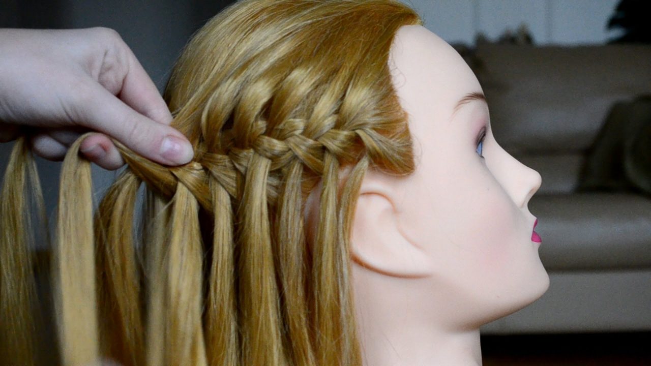 Коса водопад прическа за 5 минут waterfall braid