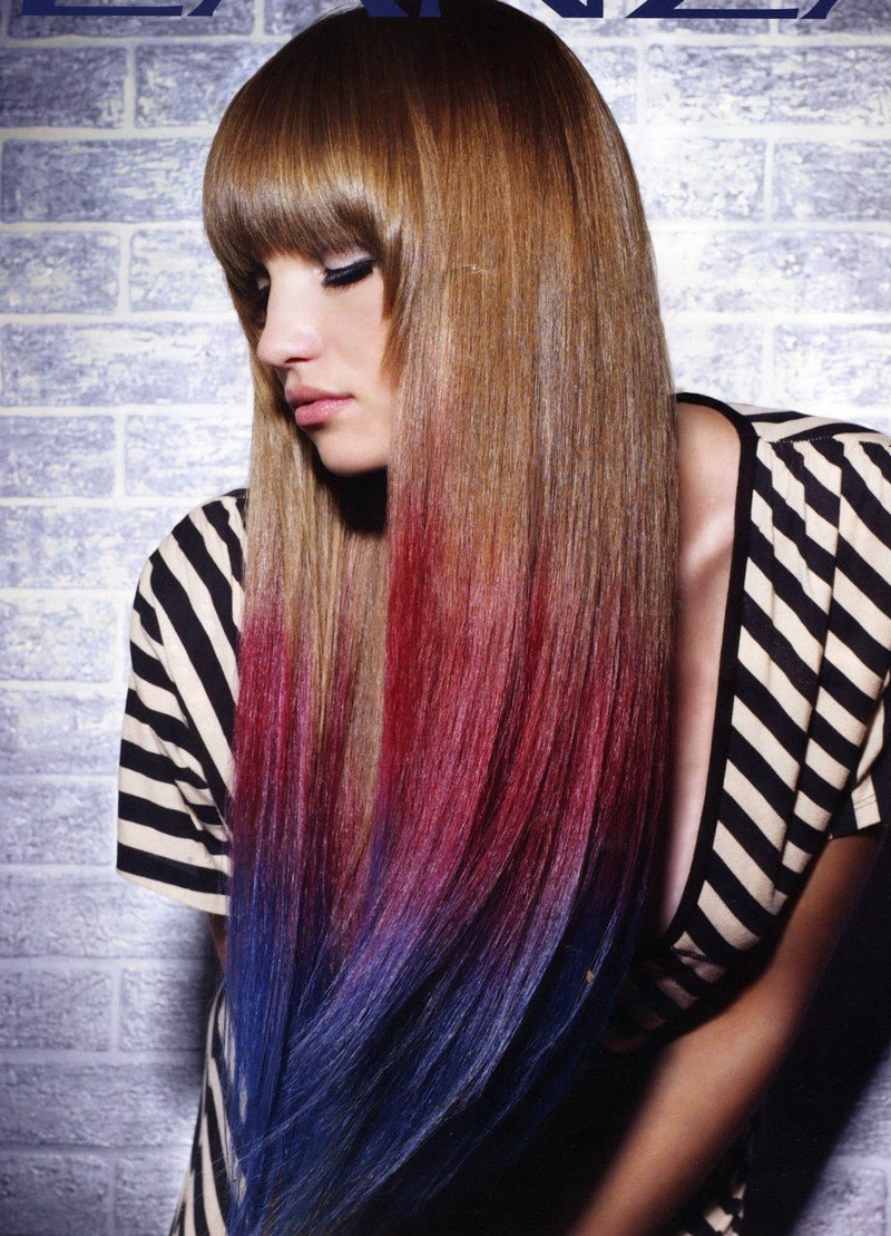 Как покрасить длинные волосы в один цвет