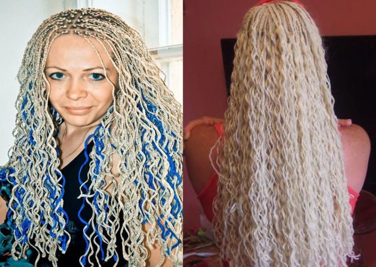 Кудри из косичек на длинные волосы до и после фото