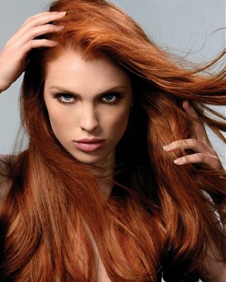 Каштаново рыжий цвет волос фото