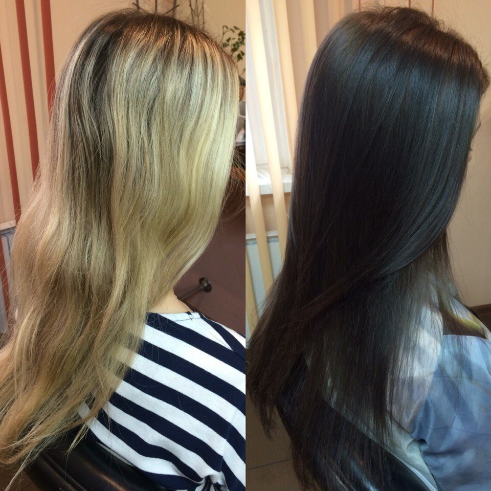 Перламутровый миндаль цвет волос фото до и после окрашивания