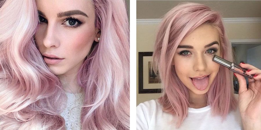Пепельно лиловый цвет волос фото до и после окрашивания
