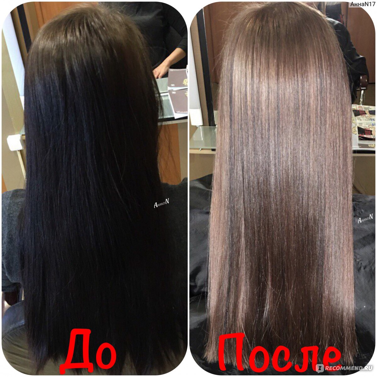 Фото выход из черного цвета волос до и после средней длины