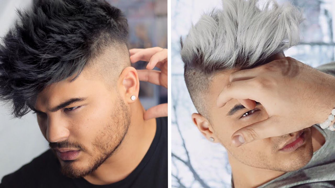 Мужское окрашивание волос до и после