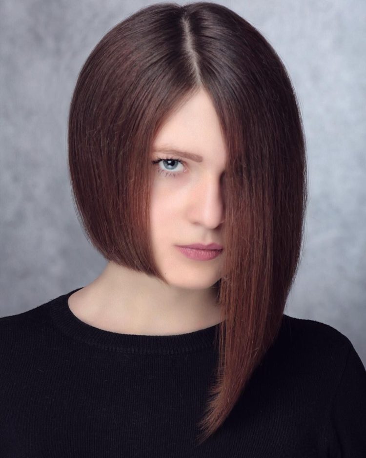 Длинный боб стрижка на тонкие волосы фото до и после