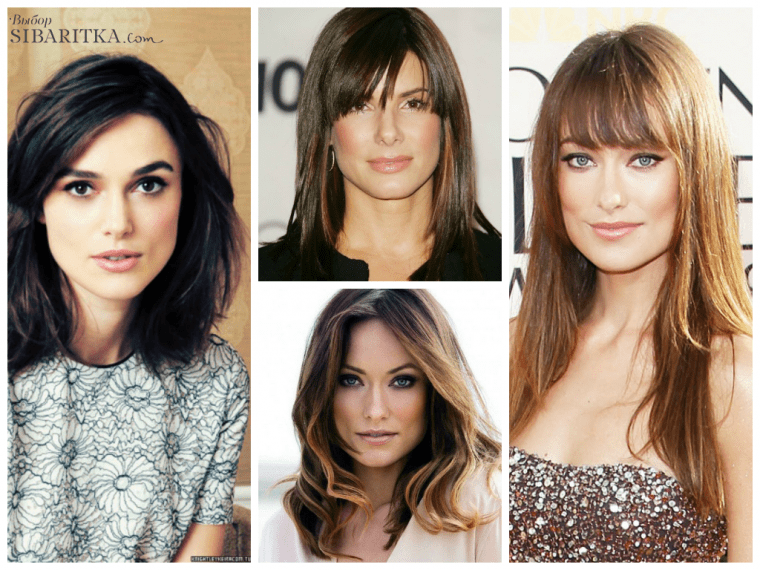 Стрижки на средние волосы для прямоугольного лица фото до и после